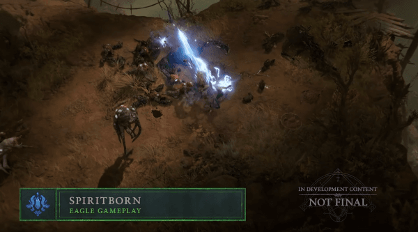 - 독수리 스킬을 활용한 전투 모습