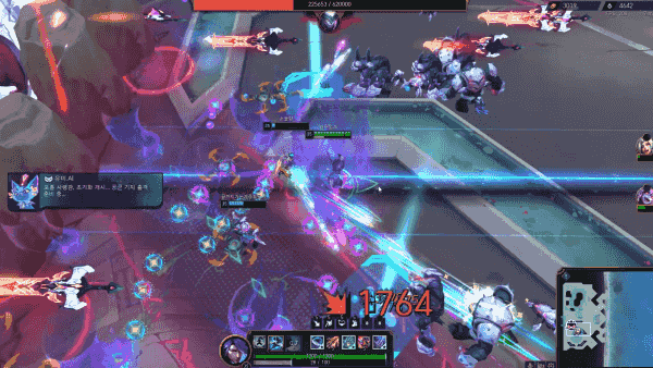 - 협곡에서 자주 보던 스킬과 집중포화 모드만의 기믹이 잘 어우러집니다