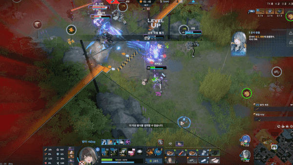 - 적 진입을 막아줄 앞라인 유무가 중요합니다