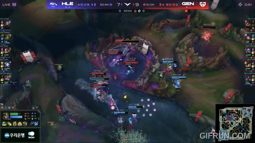 2세트에는 절묘한 '로켓 점프'를 통해 상대 노림수를 받아내고 팀의 좋은 구도를 만들어줬다(이미지=LCK 공식 유튜브 발췌).