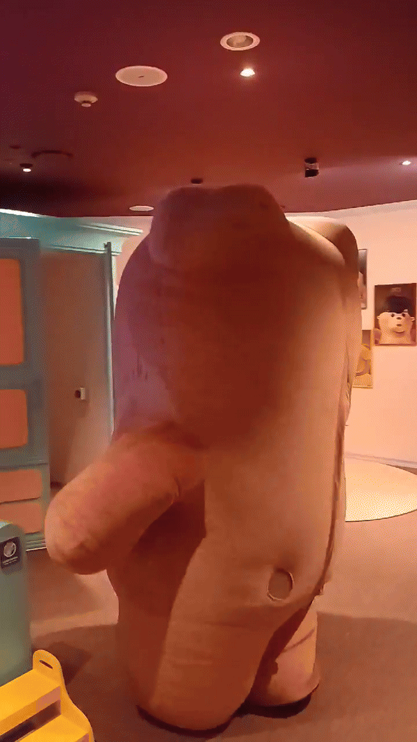 롯데월드 어드벤처 '벨리곰 미스터리 맨션'에서 미션을 통과하면 이렇게 벨리곰을 만날 수 있다. 김희량 기자