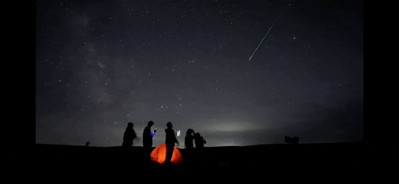 몽골 밤하늘 위 페르세우스 유성우. /미항공우주국(NASA)