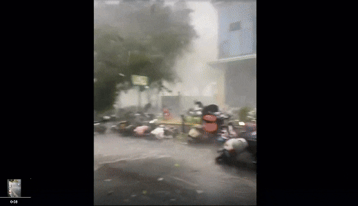 인공강우 작업 직후 폭풍우를 동반한 이상기후 현상이 동반되며 피해가 속출했다. /간징월드 영상 캡처