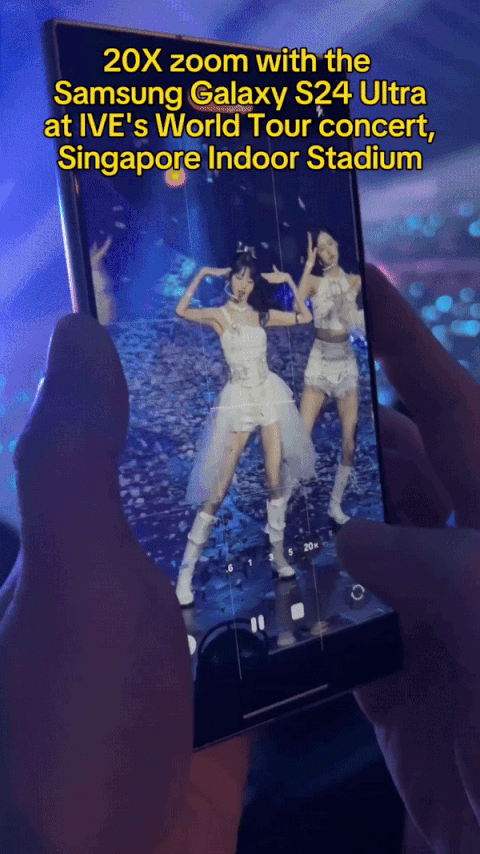 갤럭시 S24로 촬영된 아이브 콘서트. [사진출처=엑스 캡처]