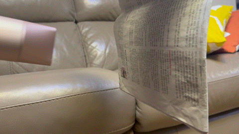 필립스 '8000 시리즈 헤어 드라이어'의 젠틀 모드(초반부) 풍량과 고속 고온 모드 풍량(후반부). ⓒ 뉴스1 김형준 기자