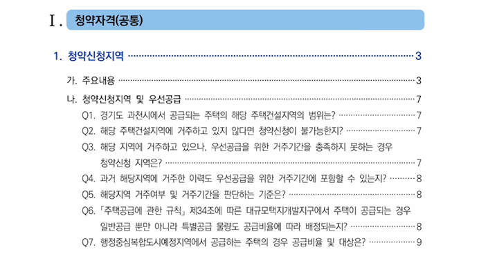 국토교통부가 2024년 5월 발간한 '주택청약 FAQ'에 총 480개의 질의 회신이 정리돼 있다.
