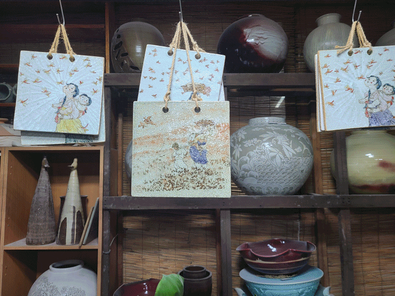 지난 18일 도예 체험을 위해 방문한 공방과 지난 19일 찾은 장군차밭과 찻집. /민영빈 기자