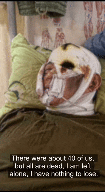 31일(현지시간) 친우크라이나 텔레그램 채널이 북한군 쿠르스크 투입의 결과라며 북한군 유일한 생존자로 추정되는 남성의 모습을 담은 영상을 공개했다