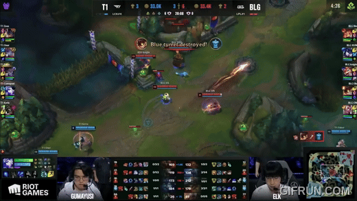 과감하게 진입해 상대 딜러를 노린 이상혁(이미지=LCK 공식 유튜브 발췌).