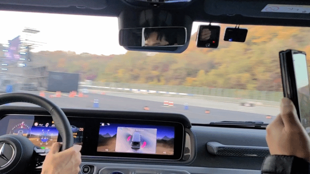 차 안에서 바라본 G-턴 [촬영 홍규빈]