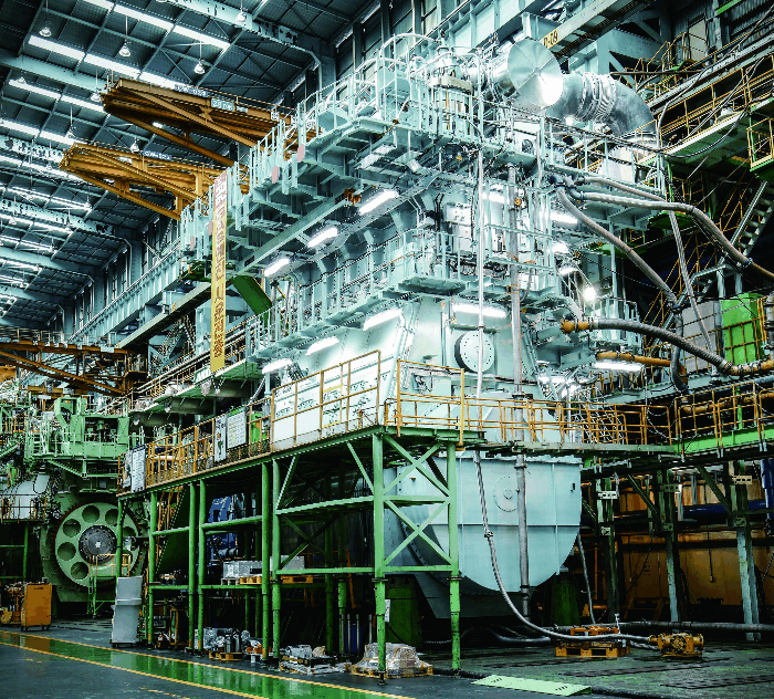 한화엔진 공장 내부 전경. [한화엔진 제공]