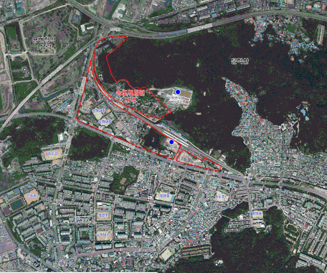 인천 송도역세권 위치도. 자료제공=인천시