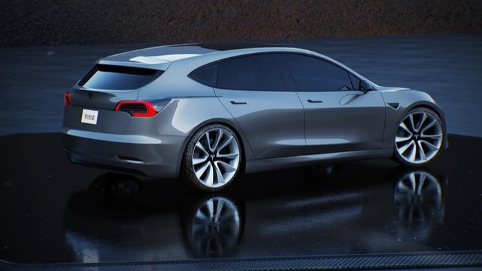 테슬라 모델Q 랜더링 이미지