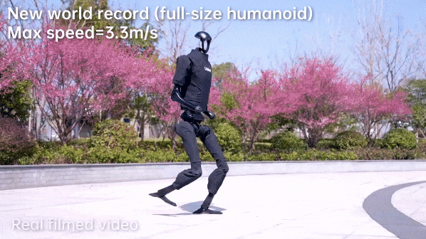 2족 보행 휴머노이드 로봇이 초당 3.3m의 속도로 평지를 질주하며 세계 기록을 세웠다. /유튜브