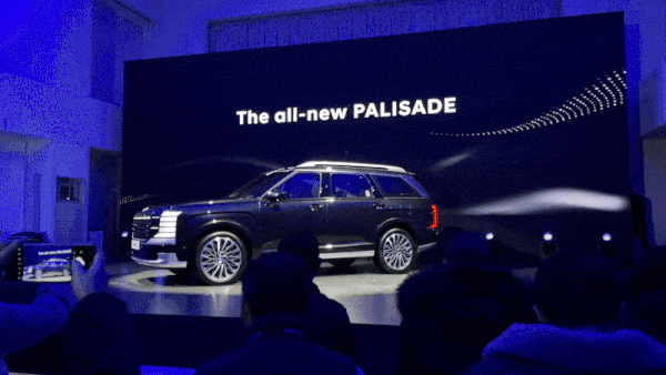 현대자동차 디 올 뉴 팰리세이드 공개 모습. (영상=지디넷코리아)