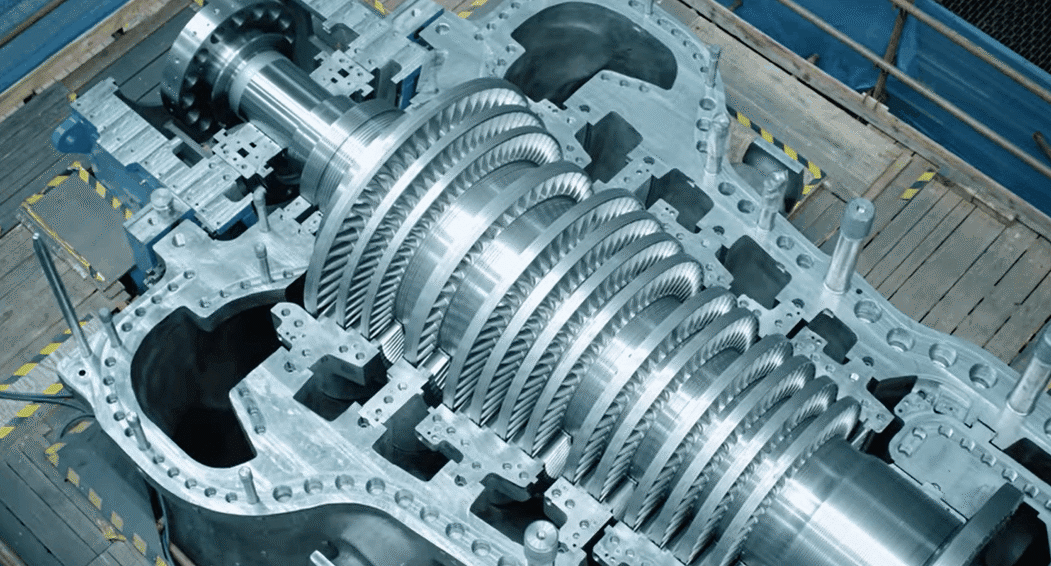 로터와 케이싱이 합쳐진 터빈의 모습 /두산스코다파워 제공