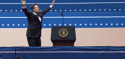 20일(현지시각) 워싱턴 캐피털원아레나에서 열린 도널드 트럼프 미국 대통령 취임식 축하 집회에 참석한 일론 머스크. / 출처=X(옛 트위터)