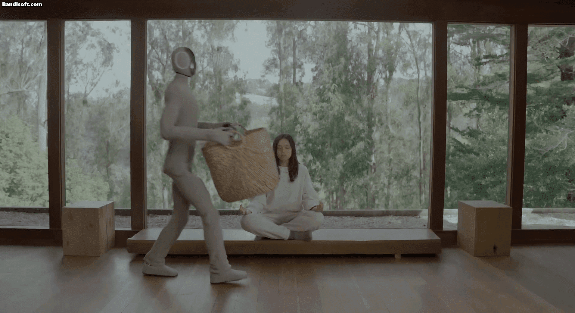 노르웨이 로봇 기업 1X가 공개한 가정용 휴머노이드 로봇 '네오 감마'가 집안일을 하는 모습./엑스 (X· 옛 트위터)