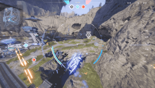 - 상당히 빠르고 화려한 전투 양상을 선보인다&nbsp; (기체 : 팔콘)