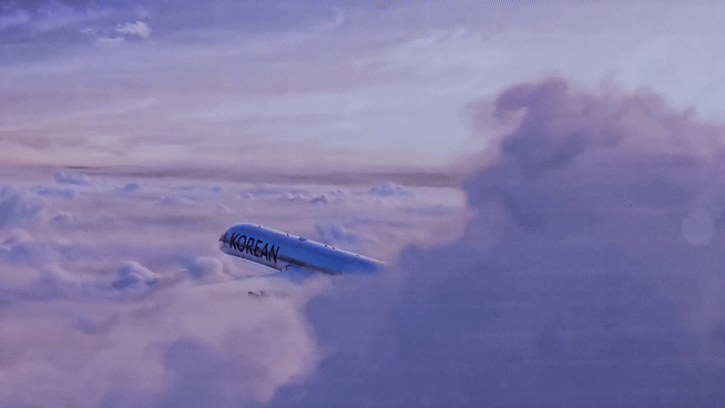 대한항공 신규 도장 적용된 항공기(GIF) [촬영 임성호]
