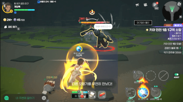 - 여타 모바일 MMORPG와 형태는 비슷하다