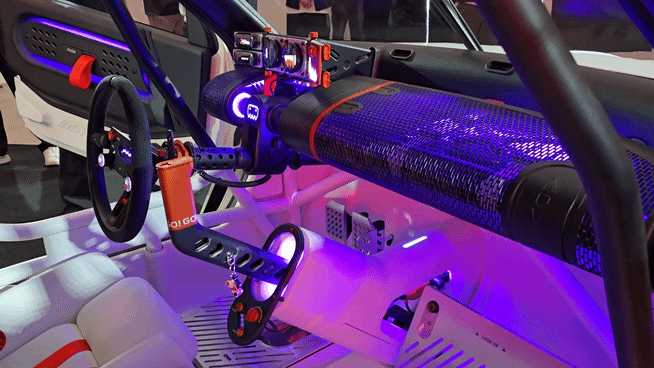 현대차 디자인 콘셉트카 '인스터로이드' 인테리어. [영상=김종성 기자]