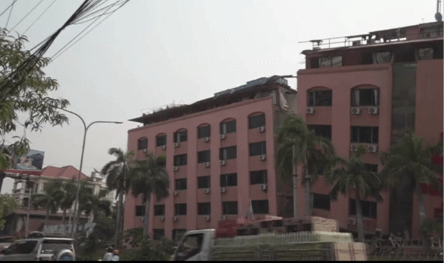 현지 시각 3일. 강진 피해로 붕괴된 미얀마 만달레이의 호텔