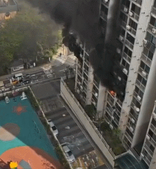 봉천동 아파트 화재. 독자 제공