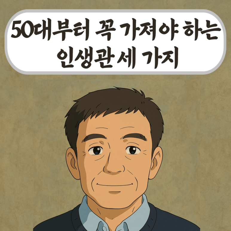 50대부터 꼭 가져야 하는 인생관 세 가지 | 북올림