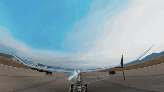 성층권 드론 EAV-4가 저고도 비행에 나서고 있다. [사진=우주청]