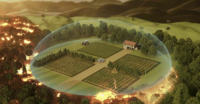 이스라엘 산불 진압 솔루션 '파이어돔'의 기술 시연 영상./사진=파이어돔 홈페이지 갈무리