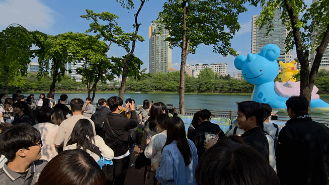 2일 서울 송파구 롯데월드타워 월드파크에 마련된 '포켓몬타운 2025' 현장./영상= 박수림 기자
