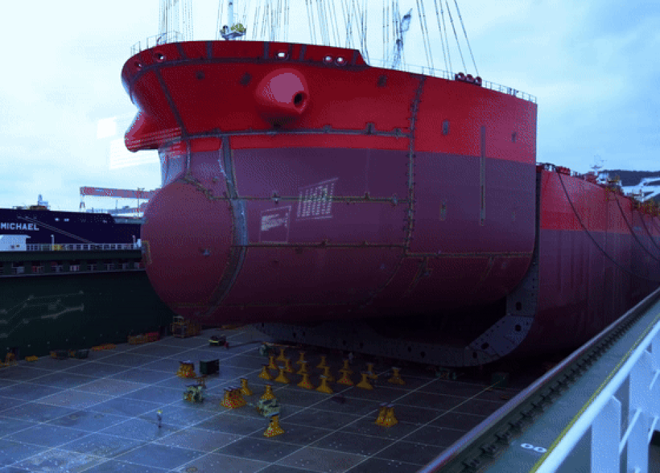 삼성중공업 거제조선소에서 선박 블록을 조립하고 있다. /삼성중공업 홈페이지 캡처