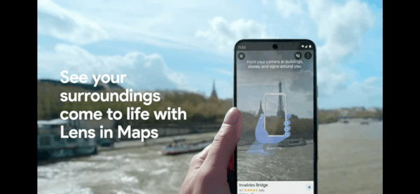 구글 AR 지도 서비스 화면.(구글 유튜브 채널)