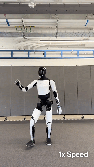 밀란 코박 테슬라 엔지니어가 지난 13일 소셜네트워크서비스(SNS) 엑스에 공유한 춤추는 휴머노이드 로봇 '옵티머스' 영상. [사진=밀란 코박 테슬라 엔지니어 엑스(X) 계정 캡처]