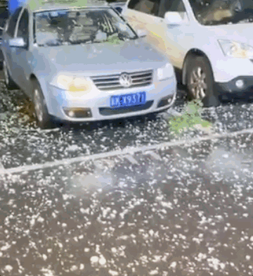 중국 수도 베이징에서 대형 우박이 갑자기 쏟아지는 기상 이변이 일어났다. 계란 크기에 버금가는 우박까지 섞여 떨어지면서 베이징에선 차량 수백 대가 파손되고 주요 교통망이 마비되는 피해를 보았다. 웨이보