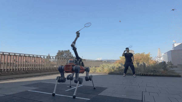 인간과 자율적으로 배드민턴을 칠 수 있는 사족 보행 로봇이 개발됐다. (영상=ETH Zurich 유튜브)