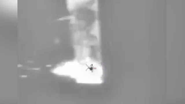 이스라엘 레이저 무기에 요격당하는 헤즈볼라 드론. 출처=이스라엘군