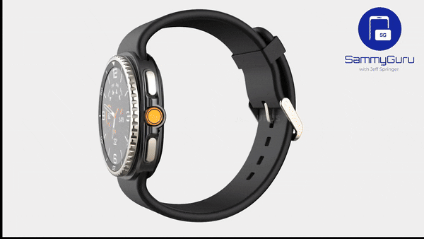 삼성이 올 여름 공개할 예정인 삼성 갤럭시워치 8 클래식의 렌더링이 공개됐다. (영상=온리크스/샘마이그루)