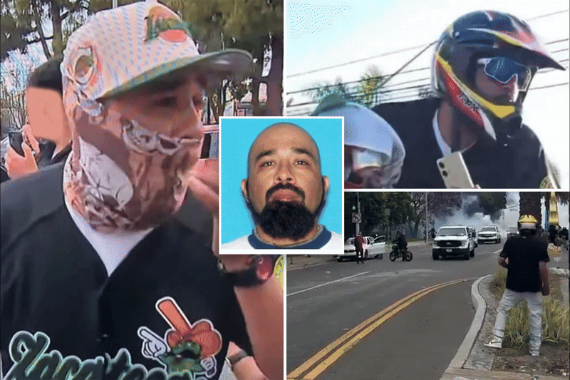 미국의 불법 이민자 단속 차량에 벽돌을 던진 시위자. 출처=FBI