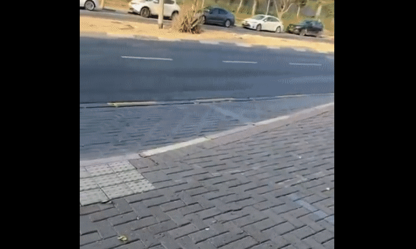 이스라엘 소로카 병원의 피격 모습을 담은 영상