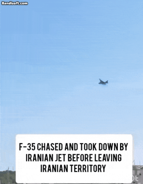 이스라엘의 F-35가 이란 방공망에 격추되는 장면도 화제가 됐다. 그러나 이는 비행 시뮬레이션 게임의 장면이었다고 영국 BBC 방송은 지적했다. [엑스(X·옛 트위터) 캡처]