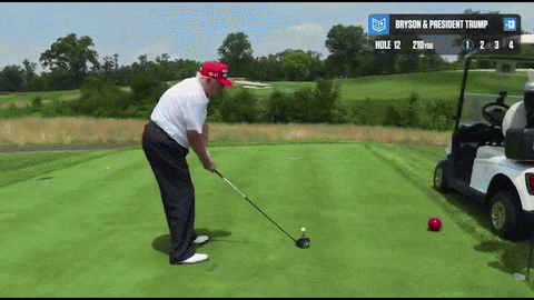 도널드 트럼프 미국 대통령의 골프 스윙 모습. /유튜브
