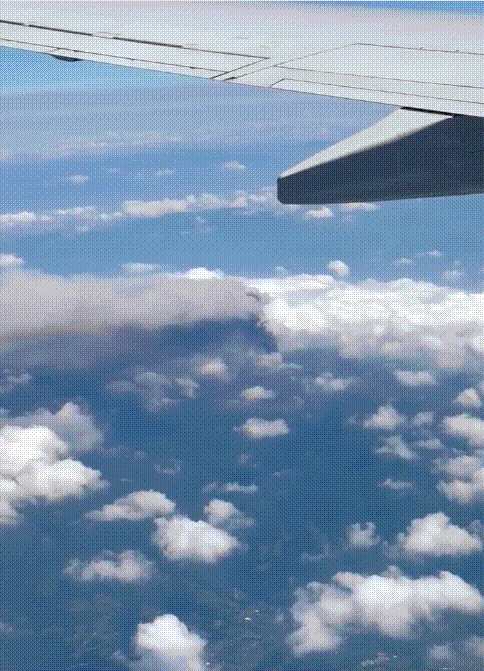 한 일본 네티즌이 비행기에서 촬영해 공유한 영상. /X