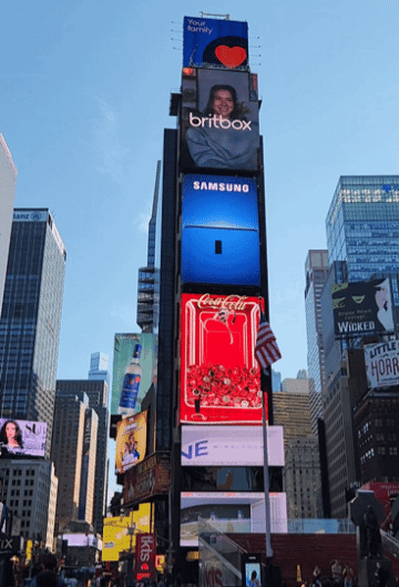 삼성전자의 뉴욕 타임스 스퀘어 옥외광고판. /사진=윤지혜 기자