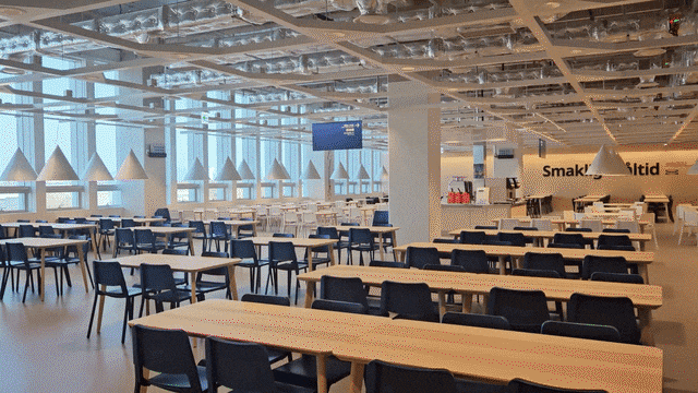 지난 11일 이케아 강동점 내부 스웨디시 레스토랑. 총 600석 규모로 이케아코리아 매장 중 가장 많은 인원이 이용할 수 있다. /정재훤 기자