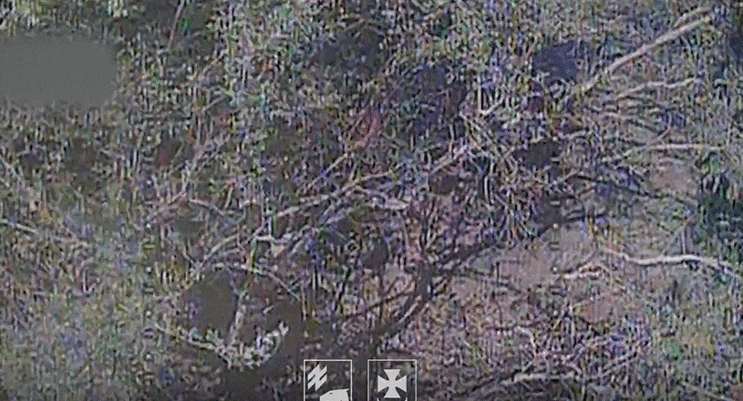 우크라이나군이 북한제 ‘75식 다연장로켓’을 파괴했다고 공개한 영상의 일부