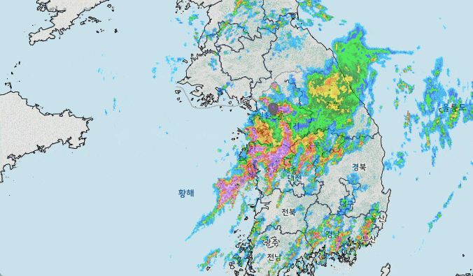 17일 오전 기상청 기상관측레이더 자료사진 [출처 = 기상청]