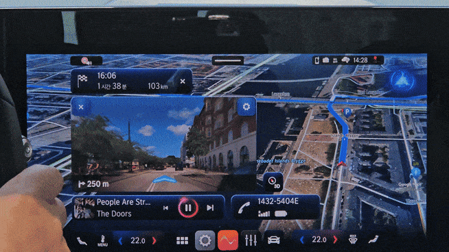 더 뉴 CLA 내비게이션 화면. 코펜하겐=서재근 기자