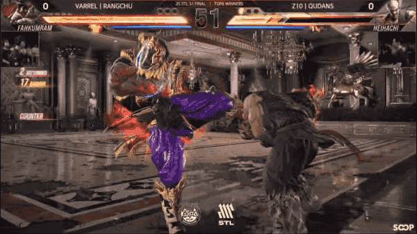 랑추 파쿰람의 압박을 가드로 이겨내고 역전에 성공하는 쿠단스 헤이하치.